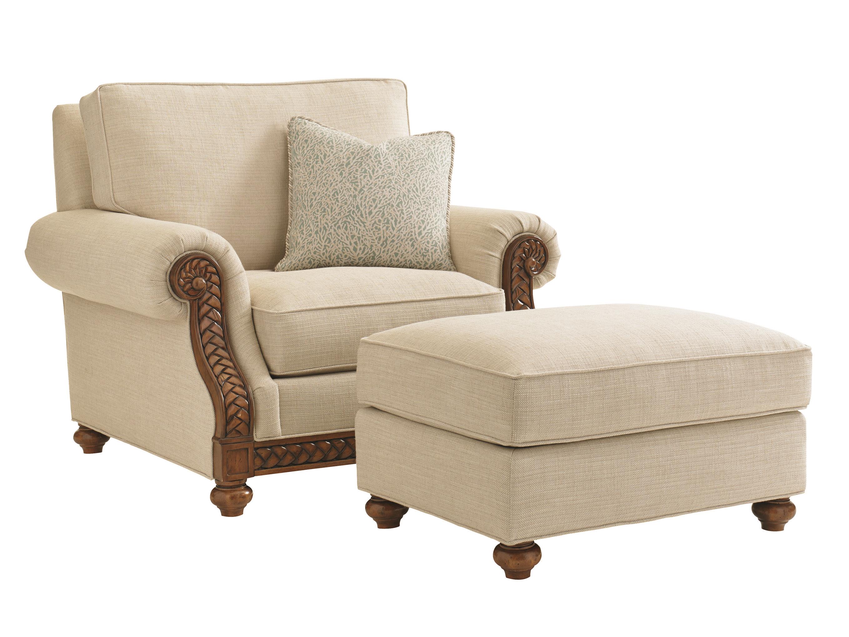 Tommy Bahama Home Bali Hai 113498136 Quickship Shoreline Ottoman Baer s Furniture Ottomans